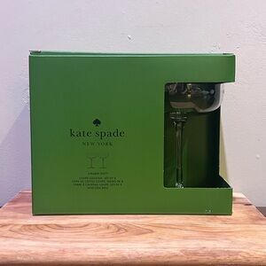 Kate Spade New York Set Of Larabee Dot Coupe Style Cocktail Glasses NEW IN BOX